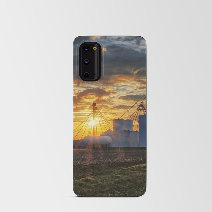 Bins and Silos at Sunset Android Card Case