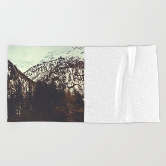 End of Winter in the Mountains Beach Towel