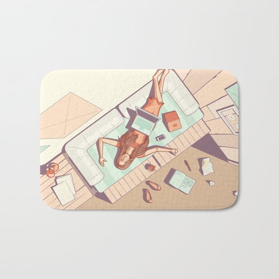 Waiting for inspiration Bath Mat