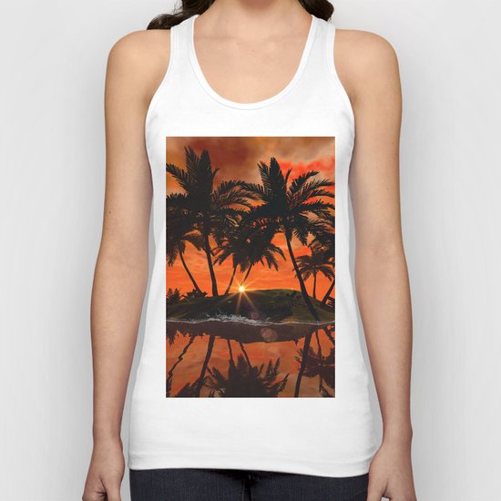 Wonderful red sunset Unisex Tank Top