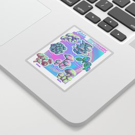 Vaperwave Botanical Mushrooms  Sticker