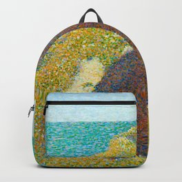 Le Bec du Hoc Grandcamp Georges Seurat - 1885 Impressionism Modern Populism Oil Painting Backpack