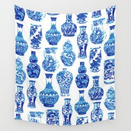 Chinoiserie Vase Wall Tapestry