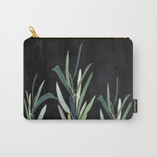 Eucalyptus Branches On Chalkboard Carry-All Pouch