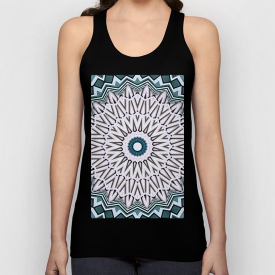 Turquoise Kaleidoscope Unisex Tank Top
