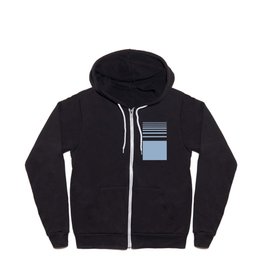  Cerulean Graduated Stripes Color of the Year 2000 Zip Hoodie