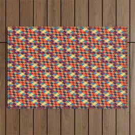 Magical Colourful Cube Texture Patttern Outdoor Rug