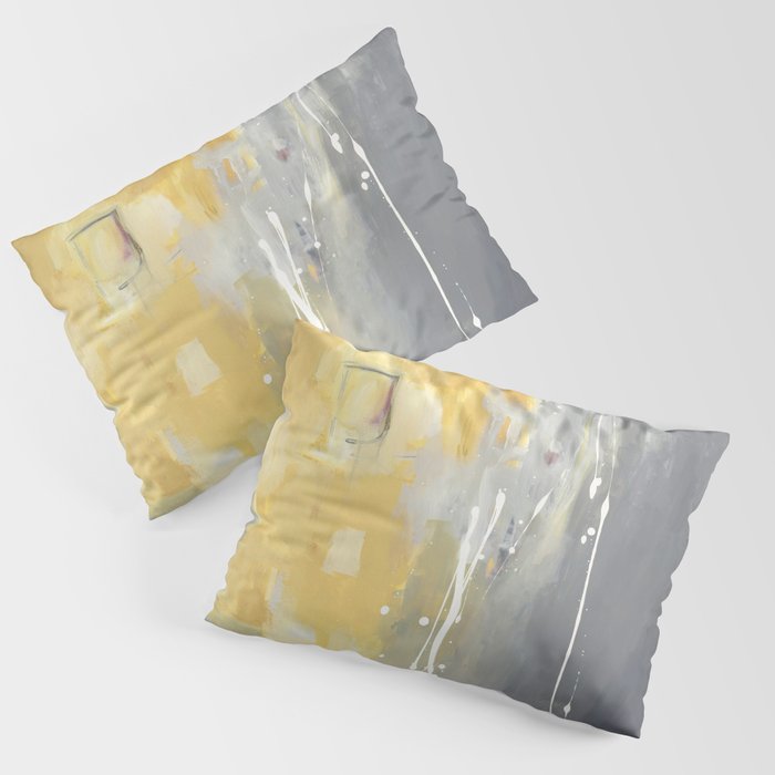50 Shades of Grey and Yellow Pillow Sham