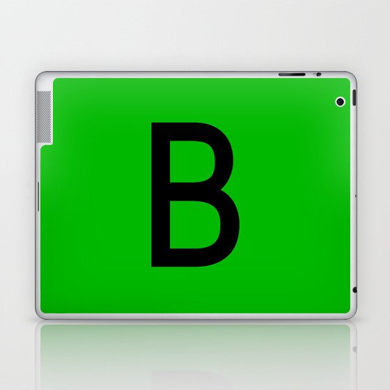 LETTER B (BLACK-GREEN) Laptop & iPad Skin