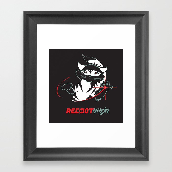 Red Dot Ninja (revised) Framed Art Print