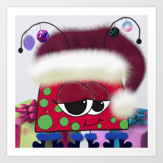 The Christmas Love Bug Art Print