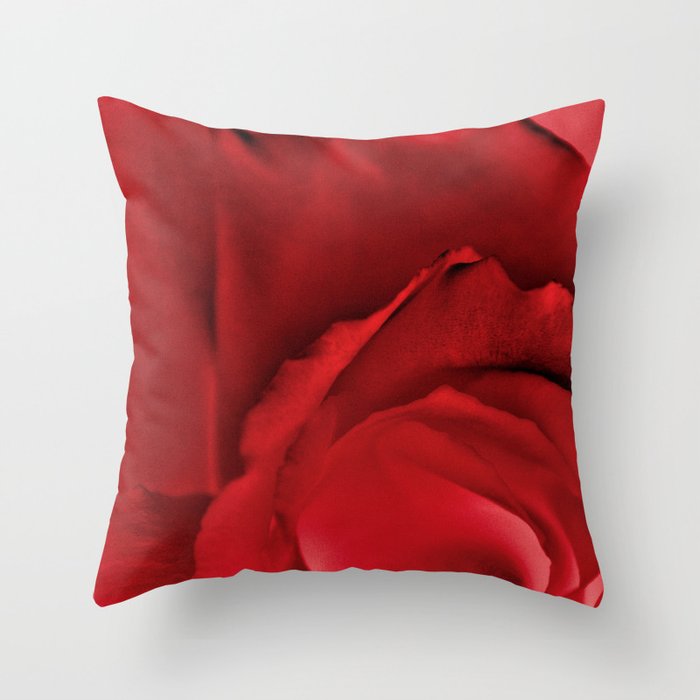 Red Rose Abstract Throw Pillow  by ARTbyJWP | Society6