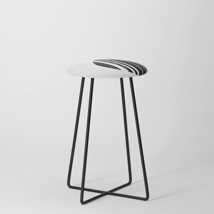 Sea stones or abstract ornament? Black and white graphics Counter Stool