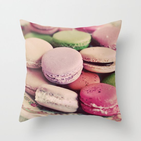 Sweet Macarons Throw Pillow
