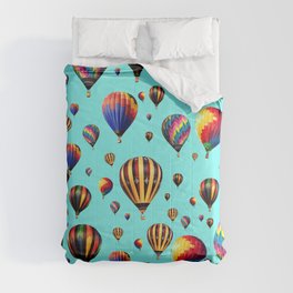 Colorful Hot Air Balloons Comforter