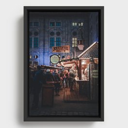 Christmas market Framed Canvas