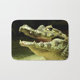 Friendly laughing crocodile Bath Mat