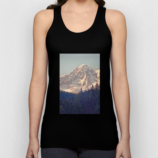Mount Rainier Retro Unisex Tank Top