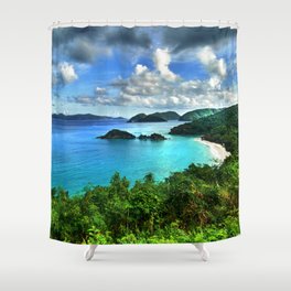 Caribbean Beach Trunk Bay, St. John Shower Curtain