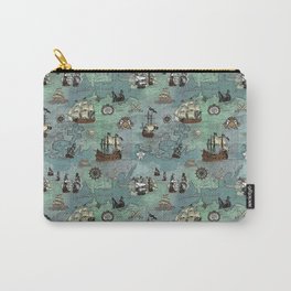 Pirate Ships Nautical Map Carry-All Pouch