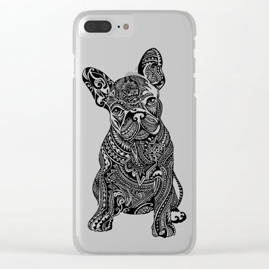 Polynesian Frenchie Clear iPhone Case