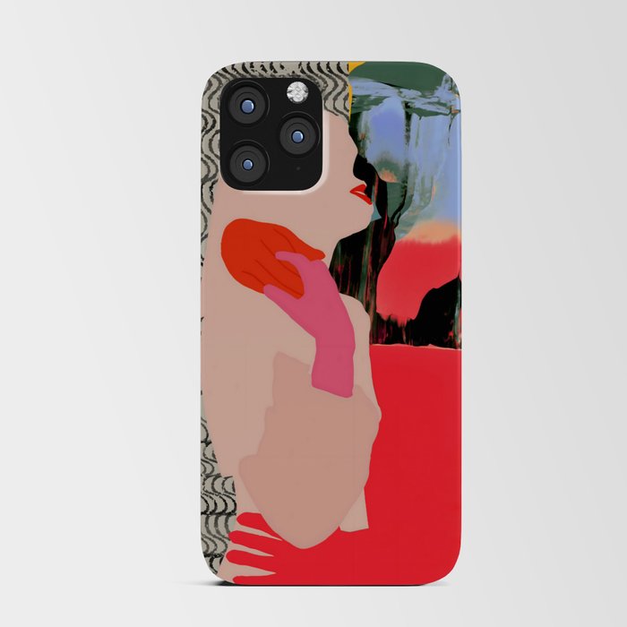 Such a Thing Not Meant To Last, Kiss Passion Love Lovers Couple Friends, Collage Make-out Sex Abstract People Silhouettes Human, Emotions Maximalist Statement Painting iPhone Card Case