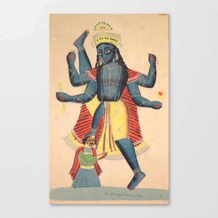 Three Steps of Vishnu - India Poster  Canvas Print