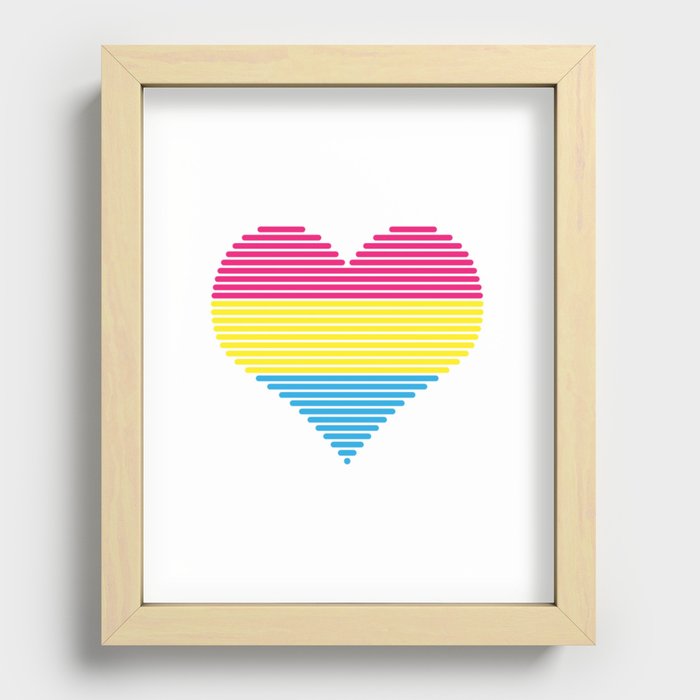 C:\Users\Pascal\Documents\A\LGBT heart_Pansexual.png Recessed Framed Print