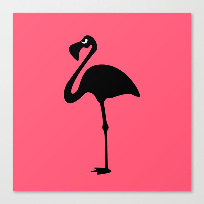 Angry Animals: Flamingo Canvas Print