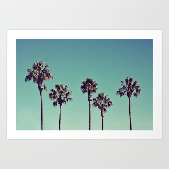 California Palm Trees Art Print