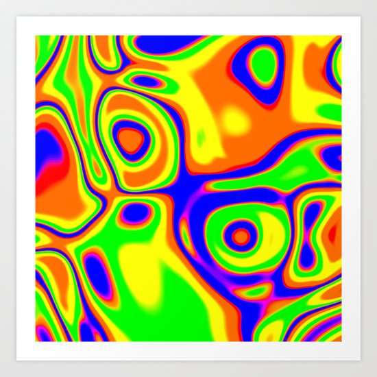Chaotic Impact Art Print