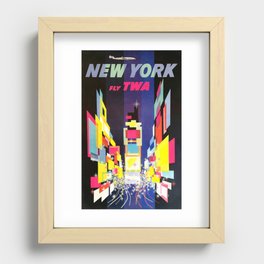 TWA New York, Times Square - Vintage Travel Poster Recessed Framed Print