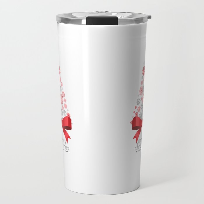 Christmas tree with snowflakes Travel Mug