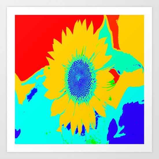 Fun Sunflower Art Print