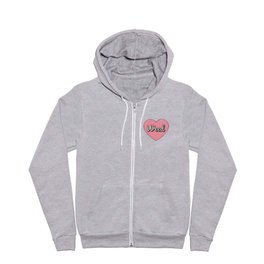 Love Heart - Weed Full Zip Hoodie