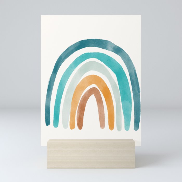 Pastel Rainbow Mini Art Print