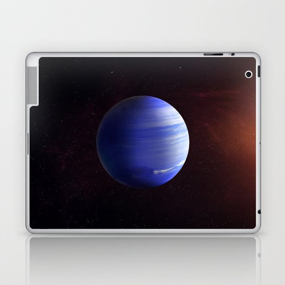 Neptune planet. Poster background illustration. Laptop & iPad Skin