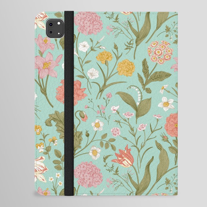 Dreamy Meadow Blossoms Cottage Garden Flowers iPad Folio Case