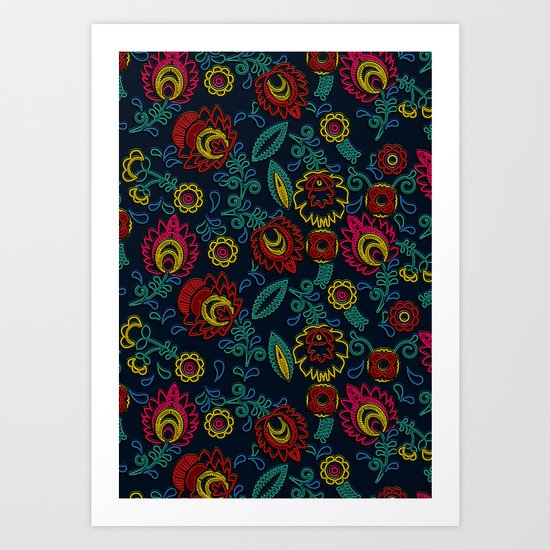 Embroidery Art Print