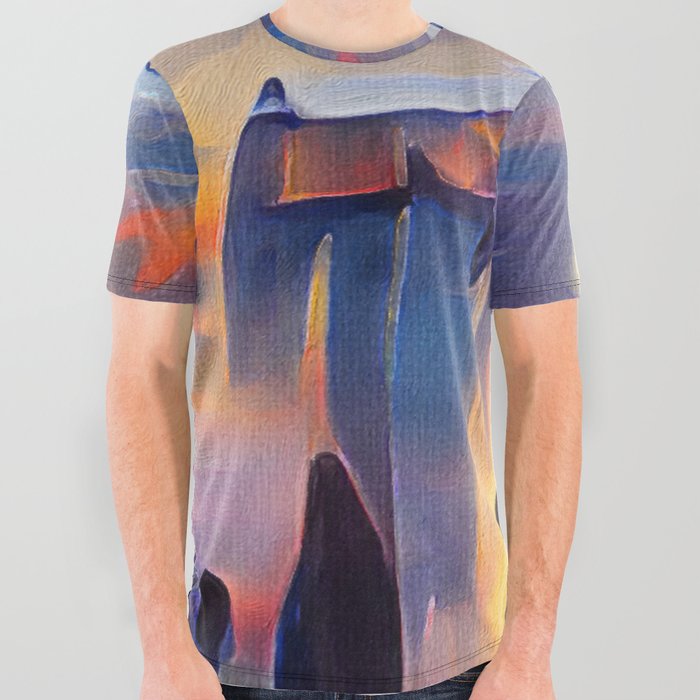 Stonehenge Awakens All Over Graphic Tee