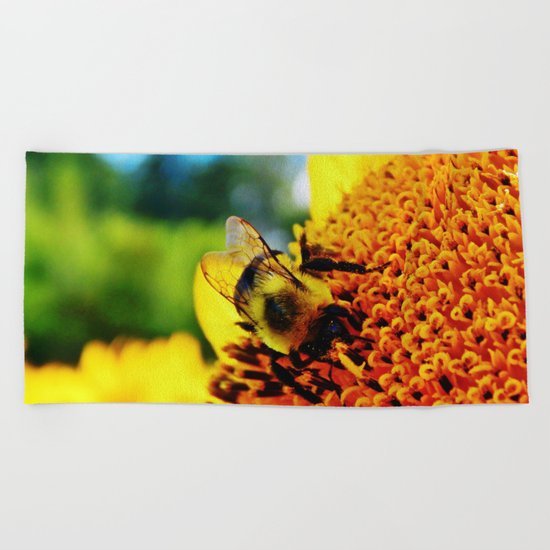 Feasting Bee Beach Towel