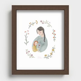 Mother and daughter Recessed Framed Print
