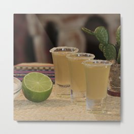 Mexico Photography - Refreshing Lime Drinks At The Bar Metal Print