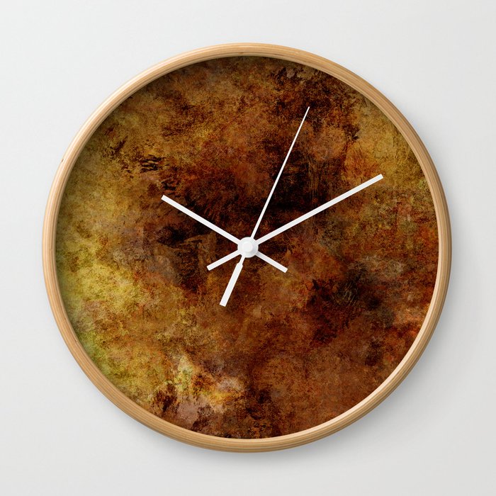 Warm brown rusty cooper Wall Clock