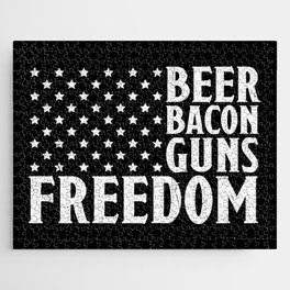 Beer Bacon Freedom America Jigsaw Puzzle