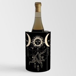 Mystical Sun and Moon with Crystals and Snake Wine Chiller