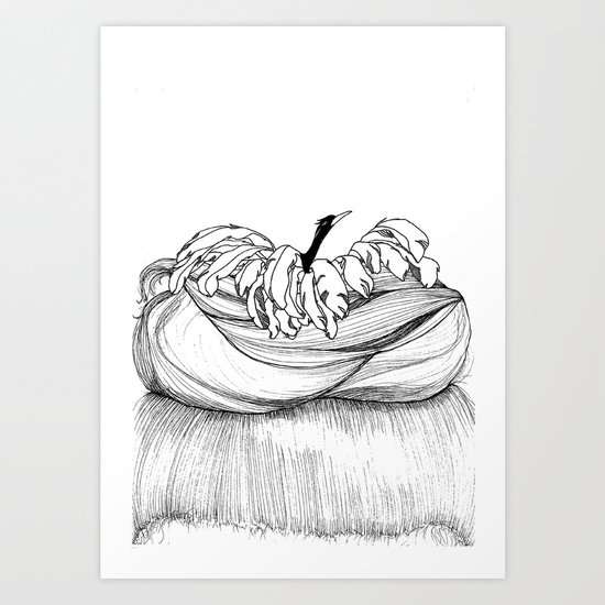 hair knots Art Print
