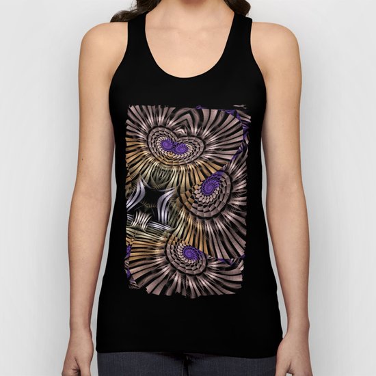 Metallic spirals, shapes and textures. Unisex Tank Top