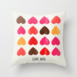 LOVE ASS Throw Pillow
