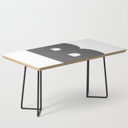 B (Grey & White Letter) Coffee Table